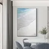屋内の装飾大壁画の純粋な手描き油絵抽象的なビーチの景色を吊るす絵の壁アートキャンバスアクリルホームポスター
