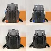 디자이너 가방 Christopher MM M23764 Black Backpack 남자 여성 패션 레드 에피 가죽 여행 숄더백