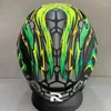 Motorcykelhjälmar Green Motocross Motobike Hjälm Män och kvinnor som rider på hela ansiktet Capacete Casco Casco