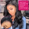 Ishow 4c Body Wave Affiners Baby Hair Lace Wigs 13x4 HD Lace Front Human Hair Wigs Adges Pinky Wig Natural Hirline Wig pour femmes