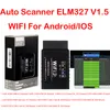 V1.5 WiFi ELM327 Codice automobilistico Reader nel telefono Codici di errore Android/iOS ODB2 Spostamento per telefono App gratuita OBD2 Mini Scanner auto WiFi ELM327