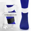 1 paio di stinco di guardia rimane un buon elastico elastico fissabile fissatura shin Guard tappeti a banda fissa Banda di guardia per calcio per il calcio