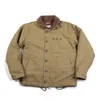 Herenjacks non stock kaki n-1 dek jas vintage USN militair uniform voor mannen n1