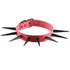 Chokers Gothic Black Spiked Punk Choker Collar Spikes Rivets bezaaid chocklet voor vrouwen Men Bondage Cosplay Goth Sieraden Druppel Otmdi