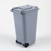 Мини -настольные мусорные баки из мусорные баки с пластиковыми отходами с крышкой домохозяйственной стойки чистого мусора