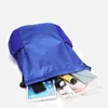 Bolsas de almacenamiento Drawstring Pocket Shoulder Mochila Mujeres Viajes simples Gran capacidad Fitness Sports Bag Blue Orange