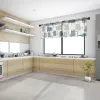 猫のかわいいキッチンのシンプルなストロークスモールウィンドウカーテンチュールシアーショートカーテンベッドルームリビングルームホーム装飾ボイルドレープ