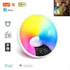 Tuya Wi -Fi Smart Wake Up Light RGB цифровые будильники Sunrise Sunset Clock FM Работа Работа с Smart Life Apak Alexa Google Home