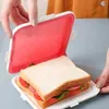 Dinnerwaren 1pc Sandwich Storage Box Silicon Lunch Hülle wiederverwendbare Mikrowellenbehälterboxen