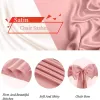 20pcs Satin Chair Sashes Ties Bows Dining Chairs Cover Sashes for Wedding Events Party Ceremony Banquet Chair Decoration