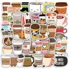 10/25/50pcs Leisure Kawaii Vintage Tee Kaffee Aufkleber DIY Skateboard Laptop Gepäckbike Motorrad Motorrad Telefon PVC wasserdicht