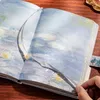Belo caderno retro de notebook Classic Design Monet Pintura a óleo Página colorida Ilustração Diário de capa dura Student Notepad 240409