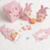 Gift Wrap Cute Box Easter Party Pink Chocolate Cookie Packaging Spring Treat Bag Kids Birthday