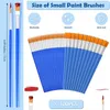 100pcs Paint Brushes Set for Kids Acrylic Gouache Flat Round Pointed Paint Brushes Craft Watercolor Oil Painting Brushes