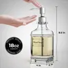 Sıvı Sabun Dispenser Net Etiketler Kalın Cam Pres Tipi Antika Ayrı Şişe Yıkama El Köpük Makinesi