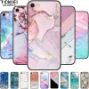 Für das iPhone SE 2020 2016 Fall Soft Luxury Marble TPU -Stoßfänger für iPhone 7 8 plus Silikon -Telefonabdeckung 7Plus 8plus Cool Protective