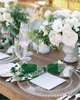 Clover Green Lattice Table Servikar Napkins handduk bröllop Bankettbord för middagsdekoration