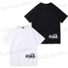 Men's T-Shirts 2023 Mens Summer Print T-Shirt Brand Mens Fashion Casual Loose Cotton Sport Jogging T-Shirt Strt Hip Hop Couple T-Shirt T240419