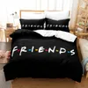 3D Friends TV Movie Duvet Cover Set Full Queen King Size Tröster Cover Bettwäsche Bettwäsche Quilt Cover Set mit Kissenbezug (n)