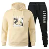 Herren Trainingsanzug Kapuze -Sweatshirts und Joggerhosen hochwertiger Fitnessstudio Herumn Casual Sports Hoodie Set Streetwear