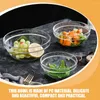Ensemble de vaisselle à salade transparent bol transparent PC PC réutilisable Bols délicats fruits décoratifs