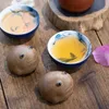 Animal chino lindo estilo moderno decoración del hogar té de té zen set grueso cerámica jin chan hecho a mano 240411
