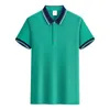 Индивидуальная рубашка поло мужчин летние мужские шорты рукав контрастный цвет бизнес -одежда роскошная футболка 240402