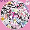 50pcs angielskie wyrażenia dla cheerleaderków Naklejki estetyczne deskorolki laptop bagaż gitar