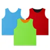 10 Pcs Football Team Jerseys Breathable Quick Drying Football Uniform Double-sided Two-color Mesh Jersey Soccer Training Vest