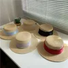 Breite Krempelnhüte Hut Elegante Frauen Stroh Sun Natural Raffia Panama Flattop Strand Sommer Chapeau Sombrero Mujer Playa