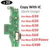 20pcs Dock Connector USB Port Port Flex Kabel dla Moto G10 G20 G30 G50 G60 G100 G200 Power G60S G31 G41 G71 G22 G82 5G