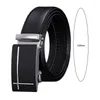 Ceintures Men Belt Double Slide Rail Men’s Business Automatique formelle avec une boucle en alliage en faux cuir lisse pour la durabilité