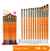 12pcs Professional Watercolor Paint Brushes Set Round Pointed Tip Nylon Hair Artist Acrylic Brush For Acrylic Watercolor Gouache Pen