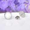 Boucles d'oreilles étalon achetee 925 argent sterling rond de boucles d'oreille légère noire acrylique perle simple pour femme homme fine bijoux