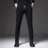 Pantaloni da uomo Business Office Casual Harem Solid For Men 2024 Spring Autumn Simplicity Fashion Slim Mid Walers Abiti maschi