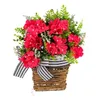 Dekorativa blommor Summer Wildflower Door Hangings Elegant Plant Basket for Outdoor Display