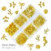 Kawaii Epoxy Resin Accessoires Métal Rivet Shell Flamingo Resin Resin For Resin pour la viande de moule en silicone DIY Supplies d'artisanat de style océan