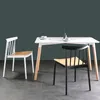 Houten woonkamerstoelen witte Japanse tafel luxe eetstoelen goedkoop buitendiner chaise de playa individueel meubilair