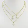 Pendanthalsband 10 stycken Cross Necklace Natural Tiny Pearls Fashion Jewelry Chain