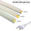 Cob LED Strip Light AC 220V étanche à la bande LED flexible linéaire imperméable pour décoration extérieure intérieure maison DIY COB ÉCLIGNE 1M-100 M