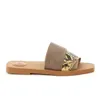 Sandales de créateur Luxury Femme Woody Clogs Mule Flat Sandales Placets de lettres de glissière Pantoufles Placeurs roses pour la plate-forme de plage d'été