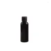 Storage Bottles 50pcs 50ml Empty Mini Black PET Bottle With Flip Top Cap For Shampoo Liquid Soap Shower Gel Travel Cosmetic Packaging