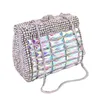 Rose Gold Mini Clutch Bags Luxury Party Geldbeutel hellblau Abendtasche für Frauen schöne Abschlussball Beutel SM202