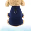 Vêtements pour chiens en peluche animal de compagnie chaude à deux pattes en toison polaire costume de vêtements d'hiver avec fournitures de boucle pour chiot chat - taille s (rose)