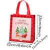 Brocada de presente 3pcs Elk Santa Claus Bolsas de neve, Feliz Natal Decoração Favorias de Festas de Candides de Candy de Candy de Candy Bolsa de Pacotes de Pacotes de Pacotes