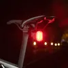 Rockbros smart cykelbromsljus ipx6 bakljus typ-c cykel svans bakljus auto stop ledning varningssäkerhet cykling ljus