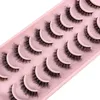 False Eyelashes HBZGTLAD 10 Pairs 3D Faux Mink Eye Lashes Fluffy Volume Short Makeup Kit Natural Long Eyelas