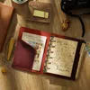 Aiguoniu Vintage Rings Binder Notebook A5 Größe Daily Planer Journal Sketchbook zum Zeichnen von Schreibwaren