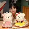 Lovely Girl Heart Bear Plush Toys Kawaii Sfuffed Animals Soft Baby Sleeping Doll Valentines Day Gift for Selfie Props 240411