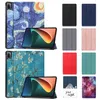 Custodia di stampa in pelle con sveglia / sonno automatica per Xiaomi Pad 5 Pro Redmi 12.4 '' Flowers Flip Flip Smart Cover Capa Funda Accessori